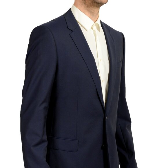Hugo Boss Men's "Huge2/Genius1" Slim Fit 100% Wool Two Button Suit US 44L IT 54L - Picture 5 of 13